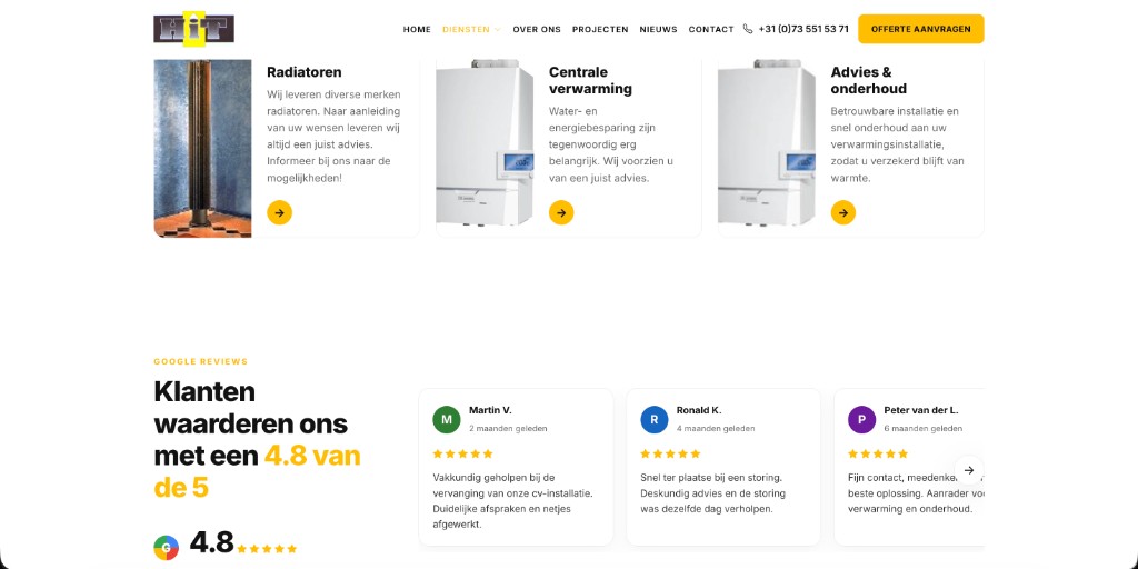 Verwarming diensten en reviews