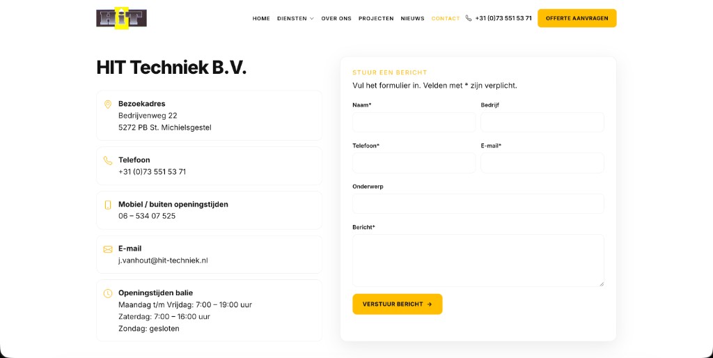 Contactpagina